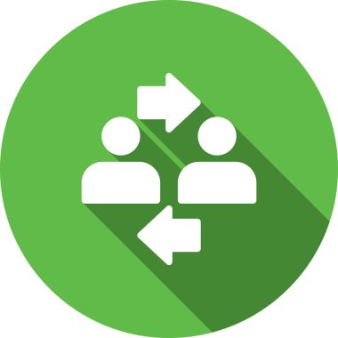 İnsanlar grup vektör simgesi. biçim iki renkli düz sembol, eko yeşil ve gri renkler, yuvarlak açılar, beyaz arkaplan