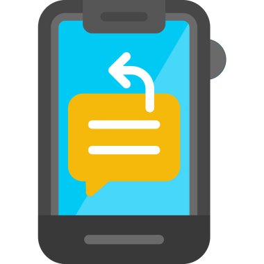 Mesaj var. Web simgesi basit illüstrasyon