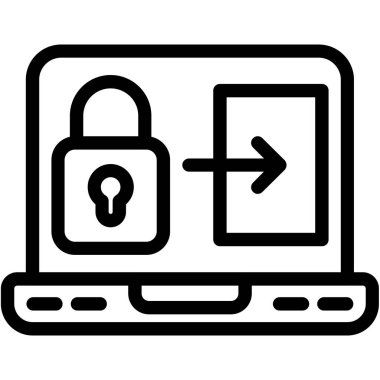 İnternet güvenlik simgesi. Web ve mobil için internet vektör simgeleriyle basit illüstrasyon