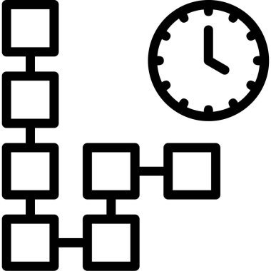 Zaman yönetimi simgesi. Basit bir çizim. vektör illüstrasyonu