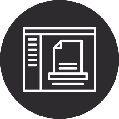 Dosya simgesinin vektör illüstrasyonu