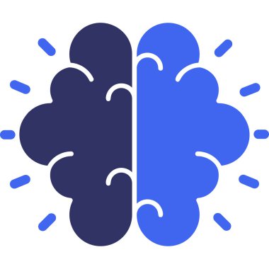 Beyin beyin ikonu - ana hatlar biçiminde