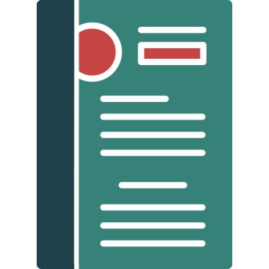 Kitap. Web simgesi basit illüstrasyon