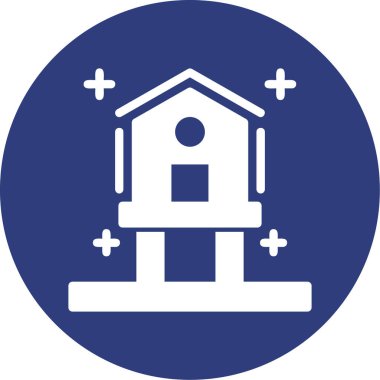 Modern yapı simgesinin vektör illüstrasyonu