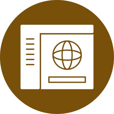 Web tarayıcı simgesi. vektör çizim