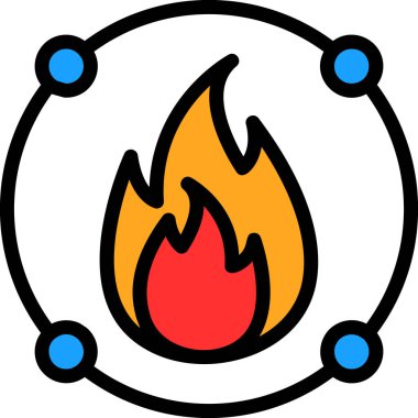 Alevler. Web simgesi basit illüstrasyon