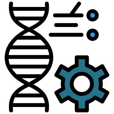 DNA molekülü vektör simgesi