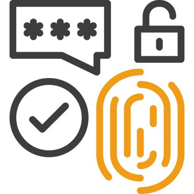 parmak izi ikonu vektör illüstrasyonu