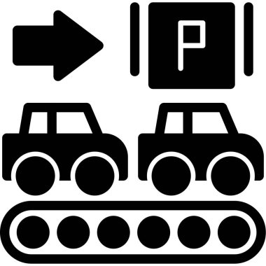 Yol tabelası. Web simgesi basit illüstrasyon