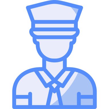 Asker adam. Web simgesi basit illüstrasyon