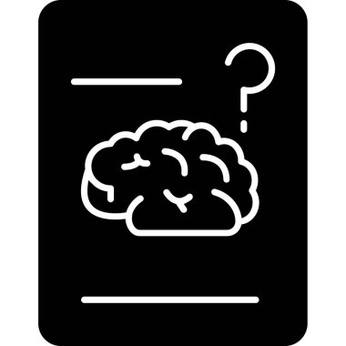 beyin ikonu vektör illüstrasyonu