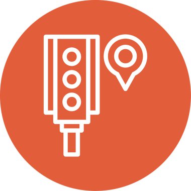 Trafik ışıkları simgesinin vektör illüstrasyonu