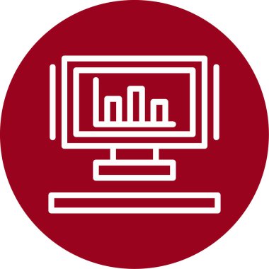 Bilgisayar ekranı. Web simgesi basit illüstrasyon