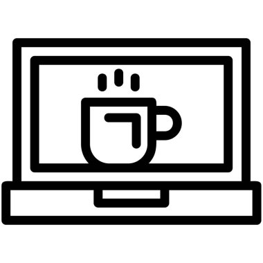 kahve ikonu vektör illüstrasyonu