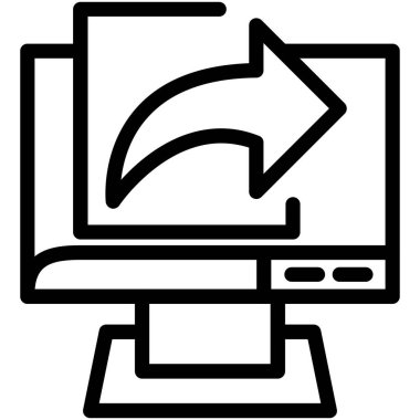 Bilgisayar faresi. Web simgesi basit illüstrasyon