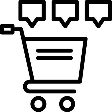 Otomobil ekommerce ekommerce simgesi ana hat biçiminde