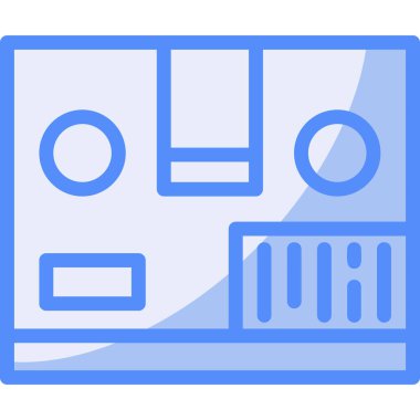 Yazıcı. Web simgesi basit illüstrasyon