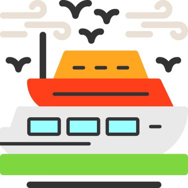 Tekne. Web simgesi basit illüstrasyon