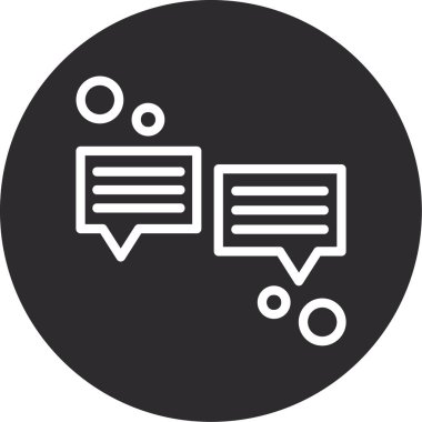 Sohbet mesajı. Basit resimleme