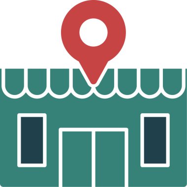 harita konumu ikon vektör illüstrasyonu