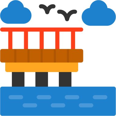 Köprü simgesi, vektör çizimi