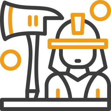 Taslak biçiminde inşaat işçisi simgesi