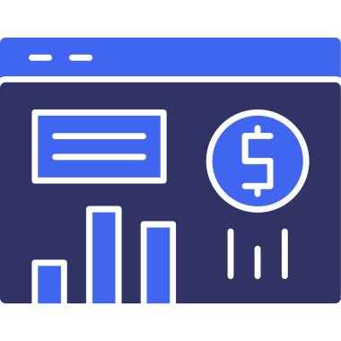 para ve finans dairesi simgesi, vektör illüstrasyonu, para sikkesi simgesi