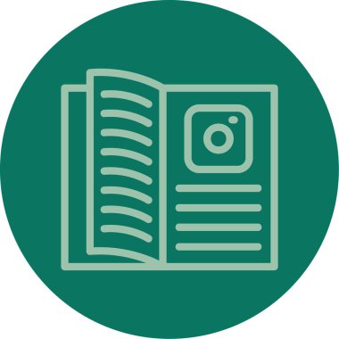 Benzersiz Gazete Vektör Satırı Simgesi