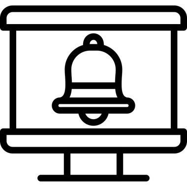 Zil. Web simgesi basit illüstrasyon