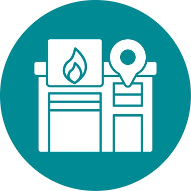 Benzersiz gaz vektör çizgisi simgesi