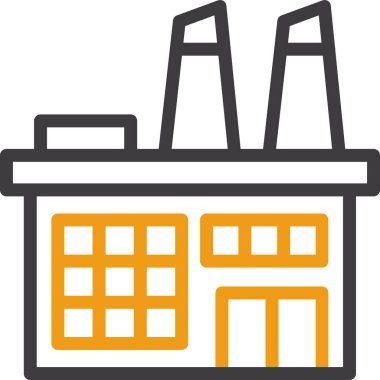 Bina ofisi simgesi düz stil