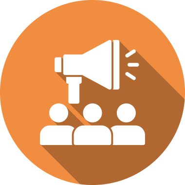 Konuşmacı. Web simgesi basit illüstrasyon