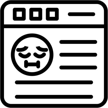 Üzücü Duygu. Basit illüstrasyon