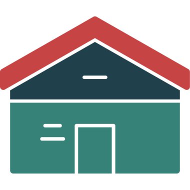 Ev Vektörü Kabartma Simgesi Tasarımı