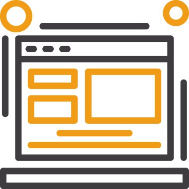 Tarayıcı bilgisayar simgesi ana hat biçiminde