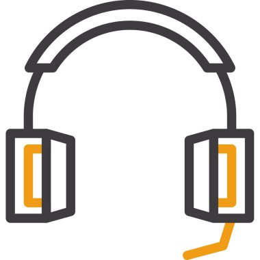 Kulaklık. Web simgesi basit illüstrasyon