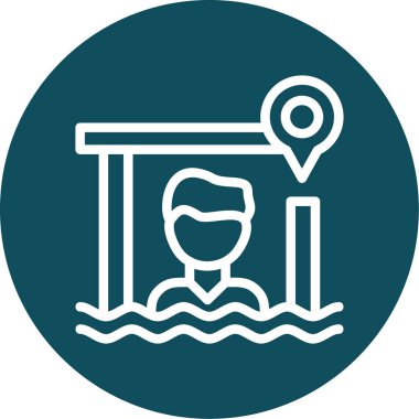 Modern b 'nin vektör çizimi dalış simgesinden yoksundur