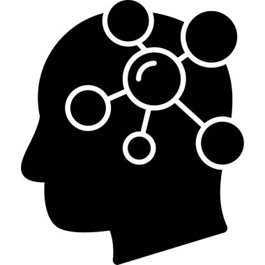 Beyin ikonu. vektör illüstrasyonu