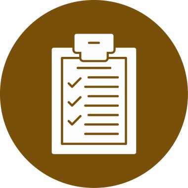 Kontrol listesi. Web simgesi vektör illüstrasyonu