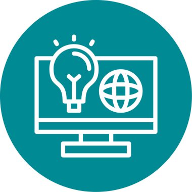 Web simgesi, Dünya 'nın vektör illüstrasyonu