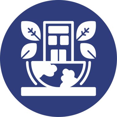 Bir bina ve ev simgesinin gösterimi