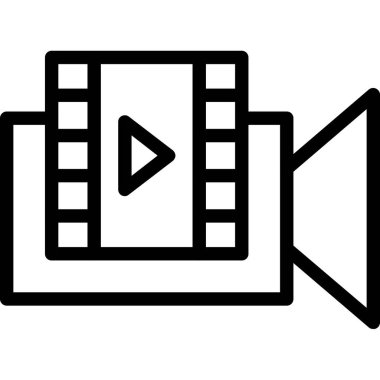 Sinema kamerası vektör çizgisi simgesi