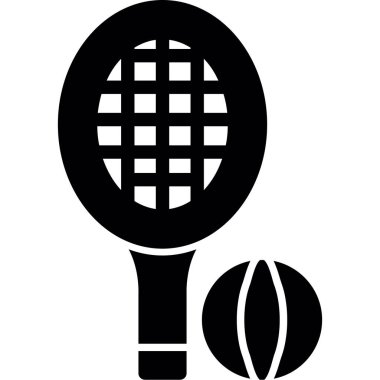 Tenis raketi. Web simgesi basit illüstrasyon