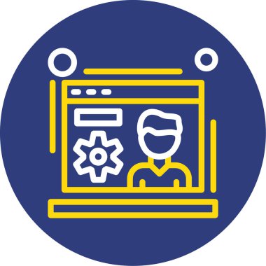 Web simgesi, vektör illüstrasyonu