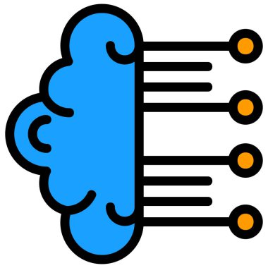 Bulut. Web simgesi basit illüstrasyon