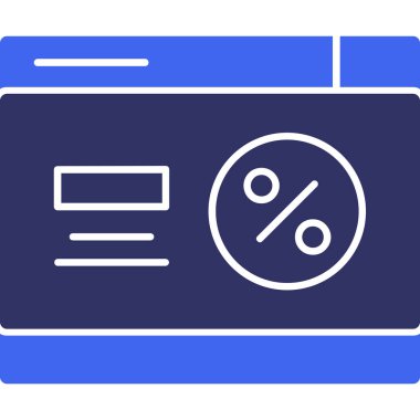 İndirim simgesi vektör illüstrasyonu