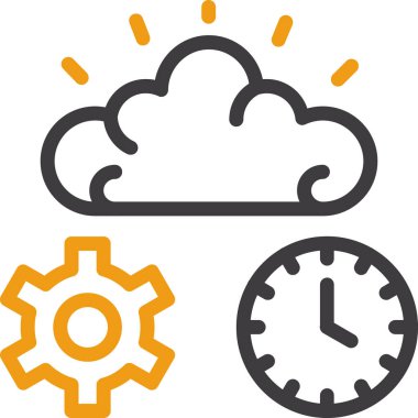 zaman ve teknoloji vektör simgesi