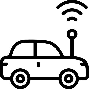 akıllı araba kontrol simgesi ana hat biçiminde