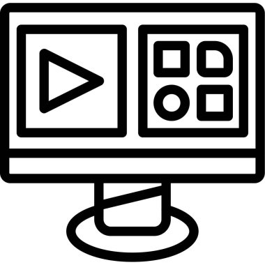 video simgesi, vektör illüstrasyonu