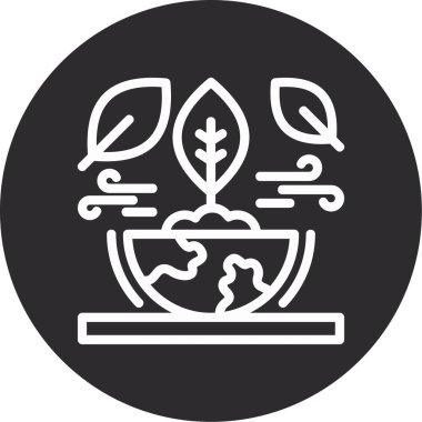 Bitki. Web simgesi basit tasarım